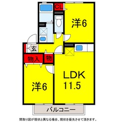 四街道駅 バス5分  六方新田下車：停歩7分 2階の物件間取画像